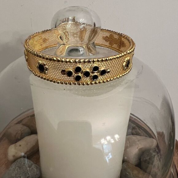 Vintage gold tone stone mesh Bracelet. - Picture 1 of 6